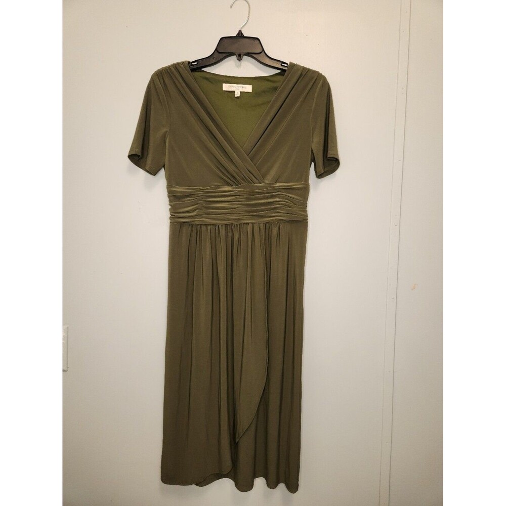 Evan Picone Faux-Wrap Midi Dress,  Size 8